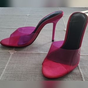 TRUFFLE Collection Hot Pink Stiletto Sandals